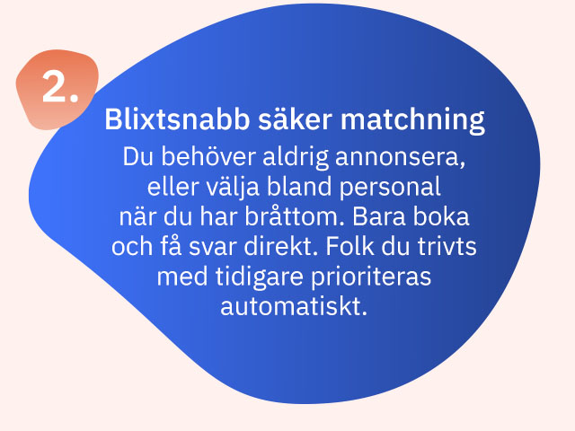 Blixtsnabb säker matchning.
